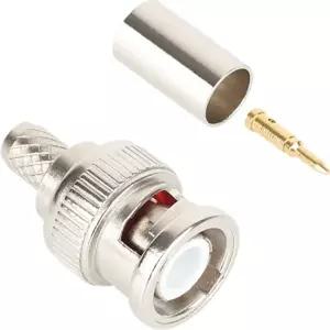 [NM-BNC73(100개)] NETmate NM-BNC73 BNC 4C 압착 커넥터(75Ω/100개)