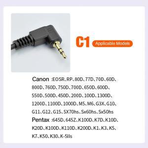 2.5mm ~ 카메라 원격 제어 와이어 셔터 릴리즈 케이블 Canon T5i T6i 60D 70D 80D G10 G11 G12 G15 M6