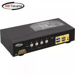 강원전자 넷메이트 듀얼 4K 60Hz HDMI KVM 4:1 스위치(USB) NM-HK4604D