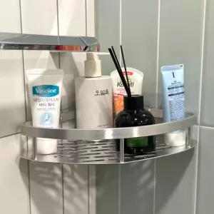 욕실수납 무타공코너선반 벽걸이정리 실버