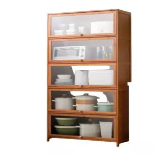 원목 빈티지 찬장 그릇장 레트로 주방 엔틱 수납 4문