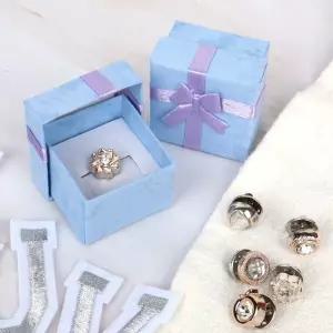 선물 보관용 돌반지 케이스 주얼리 보관함 쿠션형 보호케이스 퍼플