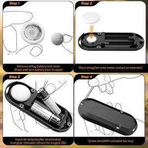 에어태그 배터리 케이스용 호환 자석 120개월 확장 Cr 2032 교체용 호환 Aa 사용