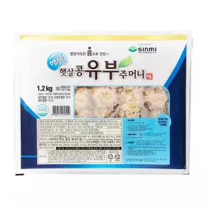 해물햇살콩유부주머니 1.2kg/신미 식당용 유부우동 초밥재료  업소용