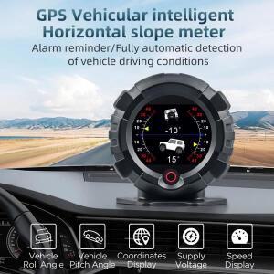 X95 자동차 차량용 호환 GPS/OBD 경사 측정기 디지털 HUD 다기능 헤드 업 디스플레이 속도 오프로드 고도