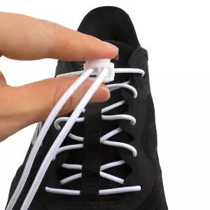 등산 운동화 착용용 원터치 길이조절 신발끈 화이트