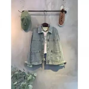 씨샵인더룸 브리치 봄신상 데자 절개 라인 포켓 카라 긴팔 청 자켓 2color 457382