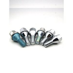 20개 차량 휠 스터드 부품 체로키 M12x1.25x28mm 레니게이드 트럭 러그 닷지 컴패스 카펫 볼트 매트 도구 다트 실버 용 200