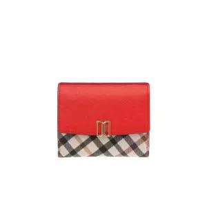 닥스 DAKS 선물포장쇼핑백동봉 [VICTORIA] 레드 가죽 미니반지갑 DCWA2E408R2 989006