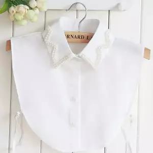 포인트 레이어드 O 넥 진주 케이프