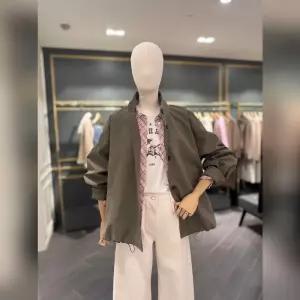 시슬리 싱글 버튼 루즈핏 하프 트렌치 코트 SACT70611 457409