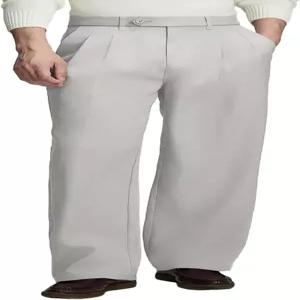서스클루드 남성 캐주얼 드레스 팬츠 올드 머니 플리츠 배기 와이드 레그 빈티지 릴렉스 핏 슬랙스 직장용