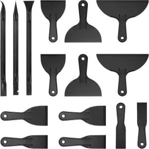 퍼티 나이프 15팩 세트 2개 스프레더 스패클 도구 플라스틱 스크레이퍼 디테일 3개 스패클링용 유연한