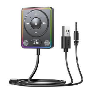 자동차 차량용 호환 어댑터 블루투스 5.4  듀얼 마이크 ENC 소음 제거 3.5mm AUX 무선 수신기