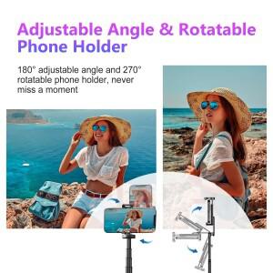 DIXSG P225TK 블루투스 셀카봉 삼각대 알루미늄 합금 스코픽 브래킷 다기능 라이브 방송 2.2m