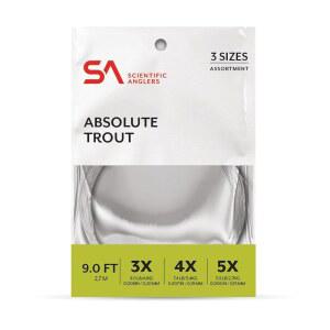 과학 낚시꾼들의 절대 송어 파리 낚시 지도자 모음 3팩