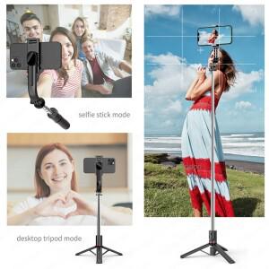 L13/L13d 접이식 셀카봉 삼각대 스마트폰 촬영 브이로그용 호환 무선 블루투스 리모컨 포함 선택적 조명