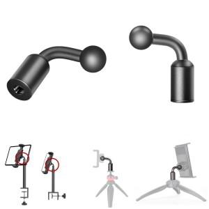 17mm 볼 헤드 어댑터 1/4-20 나사 구멍 마운트 홀더 스탠드로 변환 트라이포드 셀카 핸들 그립 호환 액세서