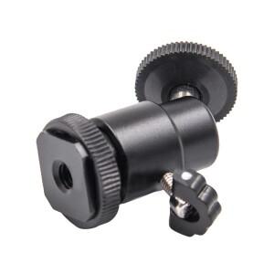 카메라 삼각대용 호환 볼 헤드 LED 조명 1/4 나사 회전식 마운트 스탠드 알루미늄 미니  슈 어댑터 크래들