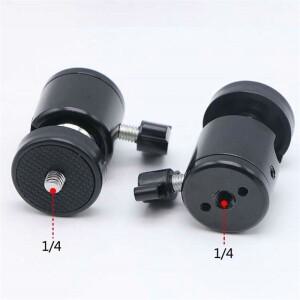 범용 호환 미니 볼 헤드 삼각대 1/4 인치 나사 어댑터 디지털 카메라 DSLR 라이브 스 조명 호환 액세서리