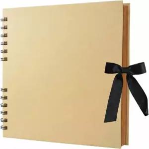 스크랩북 앨범 8 x 인치 60 브라운 빈 페이지 하드커버 사진 크래프트 페이퍼 메모리북 여행 생일 및