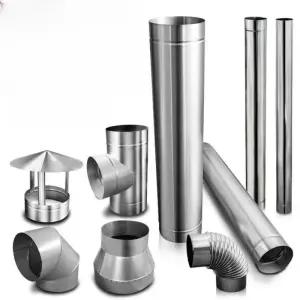 연통 가림막 팔꿈치형 스테인리스 파이프 굴뚝 배기관 스토브 벽난로 난로안전망 배기팬 길이