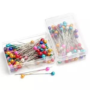 비즈 컬러 시침핀 구슬핀 의류 비즈바늘 재단 비즈핀 옷핀 용핀 수선