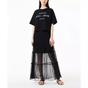 GCUT 플리티드 티어드 스커트_블랙_7214335181 176236