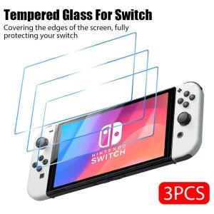 닌텐도 호환 스위치 OLED 용 호환 1/3PCS  유리 라이트 보호 3 조각 화면 필름