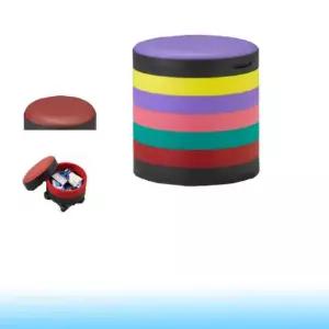 낮은 수납형 스툴 수납스툴 수납 손잡이 의자 쇼파 보조 벤치 거실 이동 풋스툴 원형