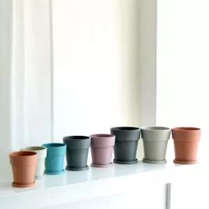 [RIZPICK]키큰기본형 플라스틱 화분(받침셋트) 13x14cm