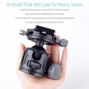 44mm 볼 헤드 카메라 삼각대 모노 포드 장착 어댑터 Arca 퀵 릴리스 플레이트 알루미늄 합금 하중 베어링