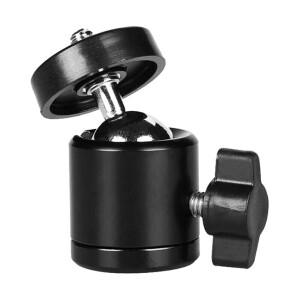 1/4인치 미니 볼 헤드 나사 마운트 360도 회전 캐논 호환 니콘 호환 소니 호환 캠코더 LED 조명 브래킷 DSL