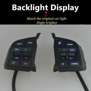 다기능 스티어링 휠 크루즈 컨트롤 리모트 볼륨 스위치 버튼 (현대 투싼 2015 2016 2017 2018 2019 용, 배