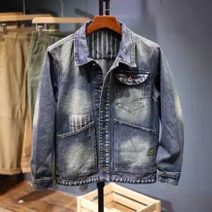 남친 데님 캐주얼 봄가을 점퍼 스트라이프 자켓 루즈핏 패치 청자켓 재킷 원픽3