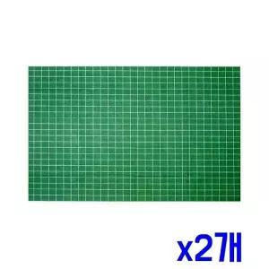 TBZ 격자무늬 방수 식탁보 5p세트(137x90cm) (민트) x2개