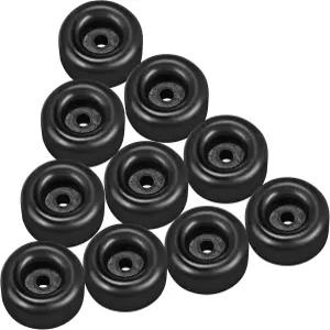 BBTO 10팩 2.5인치 트레일러 램프 도어 범퍼 화물 호환되는 트럭 게이트 원형 고무 범프 스톱 유틸리티