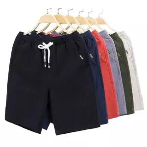 남자 반바지 여름 린넨 마 5부 밴딩 고무줄 쇼츠 워터파크 물놀이 비치 여행 시원한