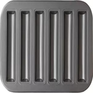 엘레신소즈 6컵 금융 케이크 베이킹 팬 마들렌 논스틱 브레드스틱 머핀 비스코티 빵 레이디핑거 트레이