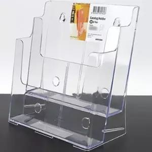 2단A4크기 카달로그꽂이 팜플렛꽂이 투명케이스