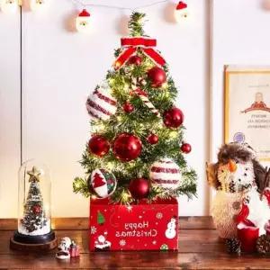 전구포함 트리 풀세트 테이블 탁상 성탄절 오너먼트