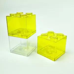 투명 아크릴 저금통 사각 큐브 인테리어
