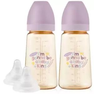 마더케이 베이직 PPSU 젖병 280ml_베베라일락 2개+젖꼭지 3단계 2p