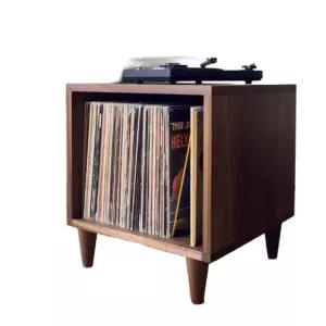 원목 lp수납장 lp장식장 엘피 수납장 레코드판 보관함 월넛 보관 장 진열장 거치대 랙