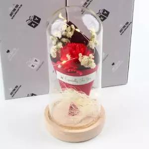 카네이션 LED 유리등 (2개세트) 무드등 어버이날 스승의날 부모님 선물 선생님선물 세아커머스