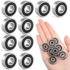 스케이트보드 인라인 스케이트 스쿠터 롤러 블레이드 및 롱보드용 608-RS 볼 베어링 이중 고무 밀봉