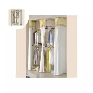 커튼 4단 행거 고정식 커버 옷장