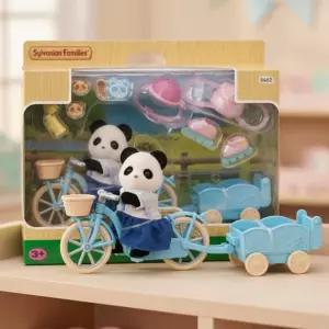 실바니안 패밀리 판다소녀의 자전거 스케이트 카트 세트 미니어처 곰인형 피크닉 역할놀이