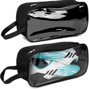 Linkidea 2팩 축구화 운반 가방 클리츠 보관 미국 남성 사이즈 13 방수 디자인의 컴팩트 더플백 블랙