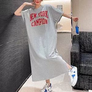 휴양지원피스 롱 빅사이즈 편한 원피스 반팔 7부 박시한 여름 가을